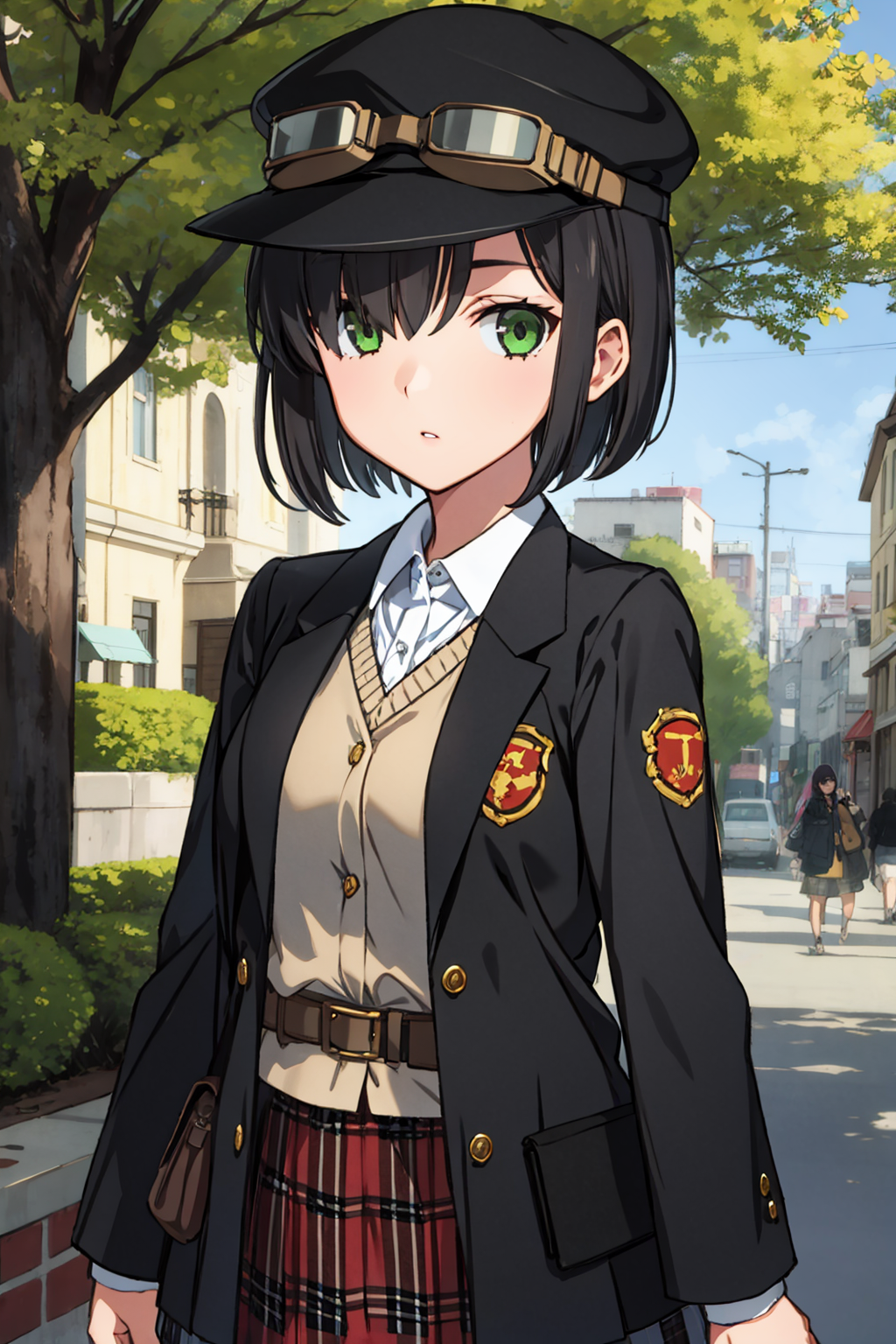 00384-4132009254-_lora_rance10_1_,highres,(((1girl))),goggles,solo,hat,hair over one eye,black hair,green eyes,plaid skirt,short hair,skirt,goggl.png